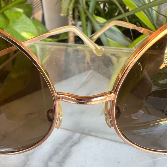 Vintage 60’s round sunglasses with gold frames Made in Japan - Picture 5 of 13